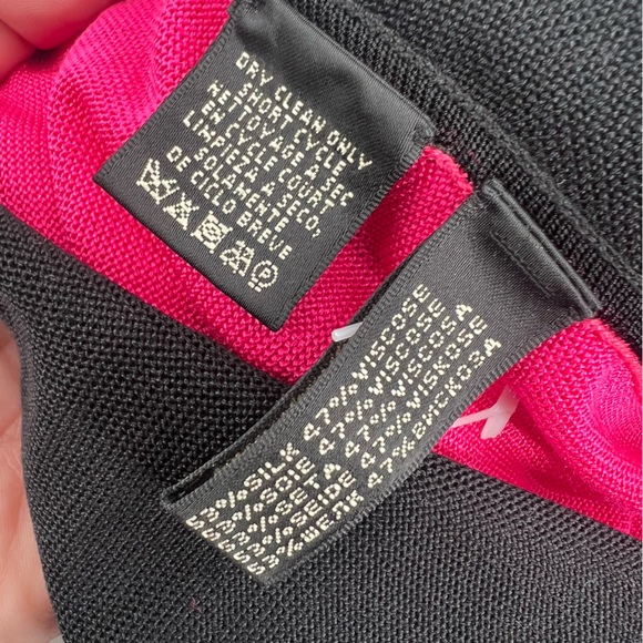 NWT Ralph Lauren black label knit sweater tank maxi dress black pink sz M - Picture 8 of 9